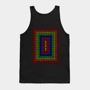 Rainbow Rectangle Pattern Tank Top